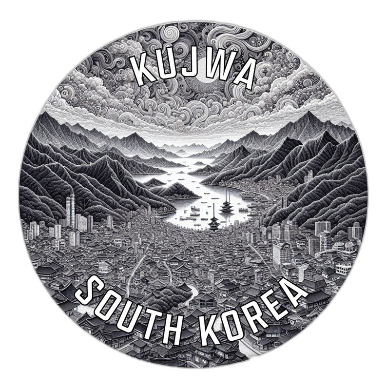 Kujwa Korea South Souvenir Die Cut Flat Magnet 2-Inch