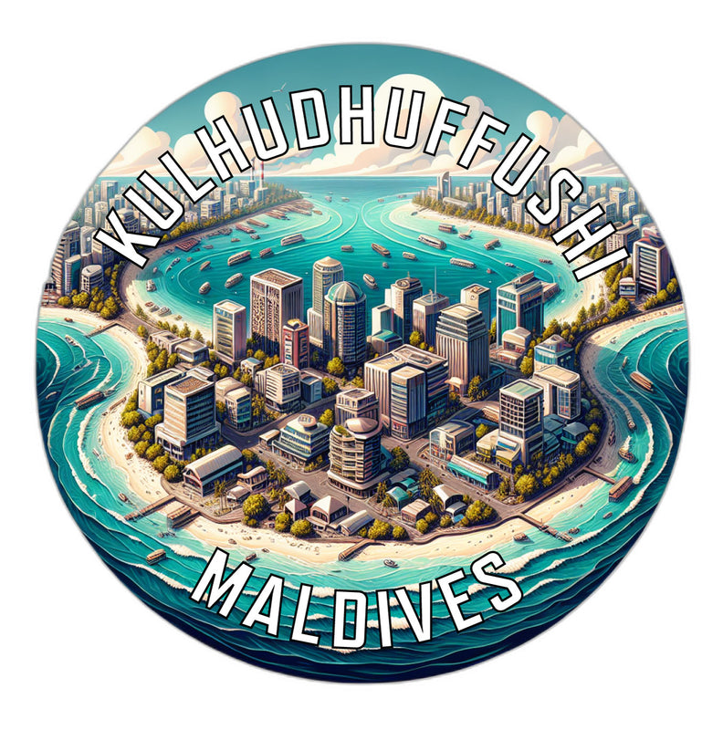 Kulhudhuffushi Maldives Souvenir Vinyl Decal Sticker 6-Inch
