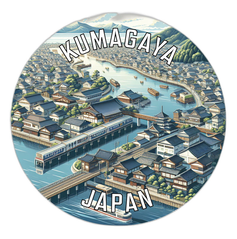 Kumagaya Japan Souvenir Die Cut Flat Magnet 6-Inch