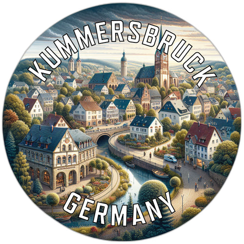 Kummersbruck Germany Souvenir Die Cut Flat Magnet 6-Inch