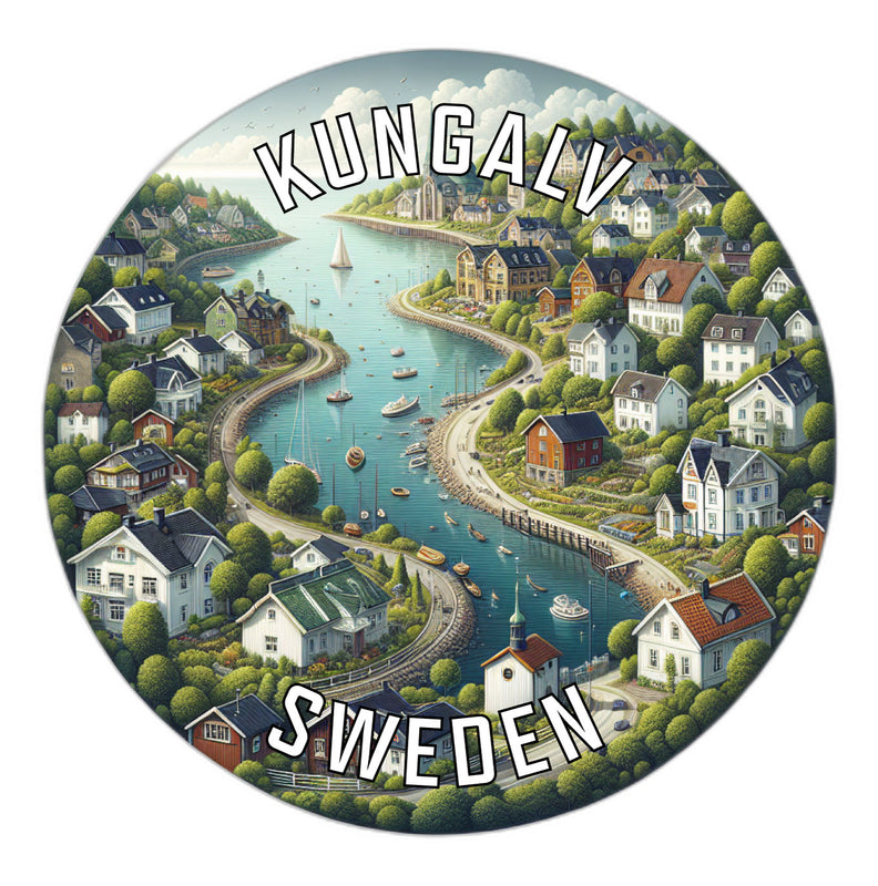 Kungalv Sweden Souvenir Die Cut Flat Magnet 2-Inch