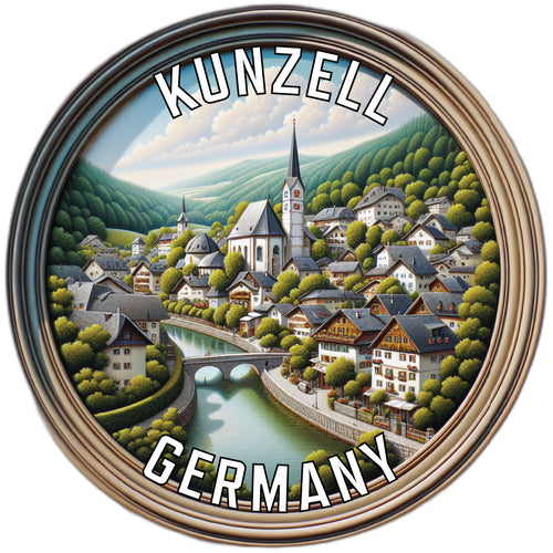 Kunzell Germany Souvenir Die Cut Flat Magnet 2-Inch