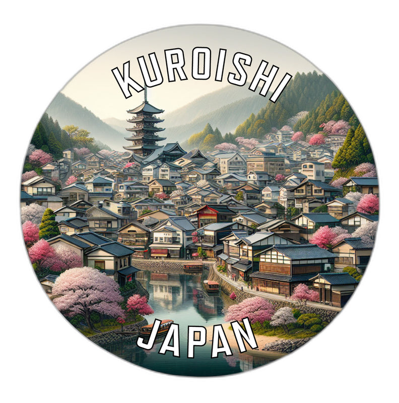 Kuroishi Japan Souvenir Die Cut Flat Magnet 3-Inch