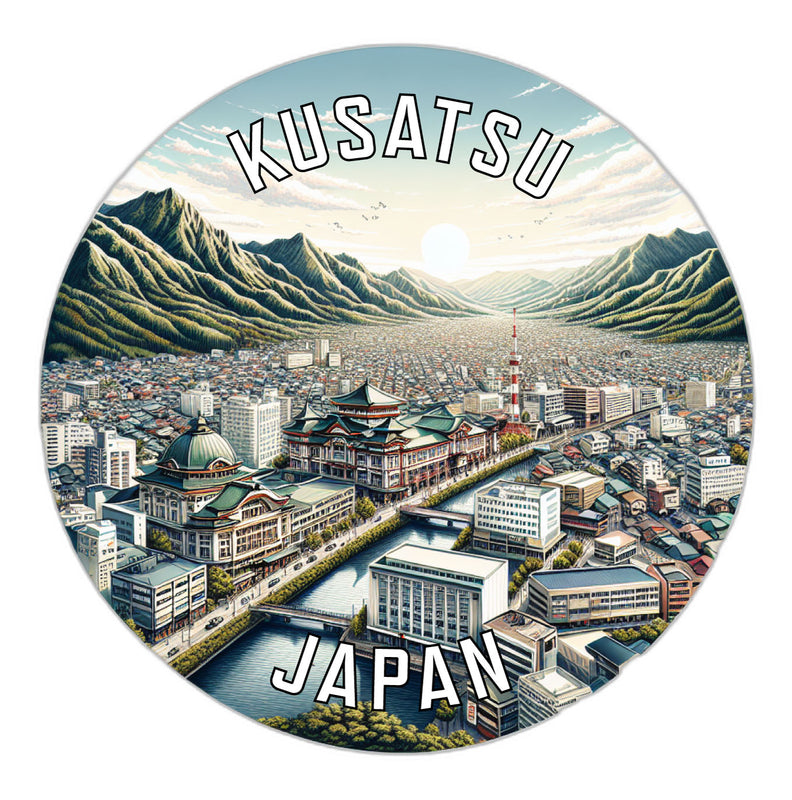 Kusatsu Japan Souvenir Die Cut Flat Magnet 2-Inch
