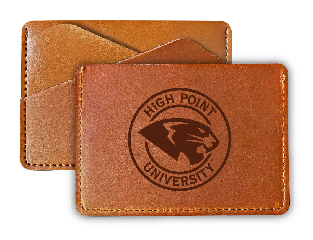 High Point University Leather Card Holder Wallet Officially Licensed Collegiate Product 