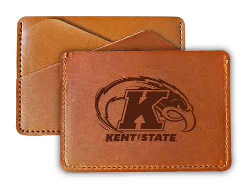 Kent State University Leather Card Holder Wallet Officially Licensed Collegiate Product 