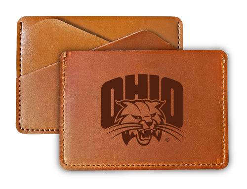 Ohio University Leather Card Holder Wallet Officially Licensed Collegiate Product 