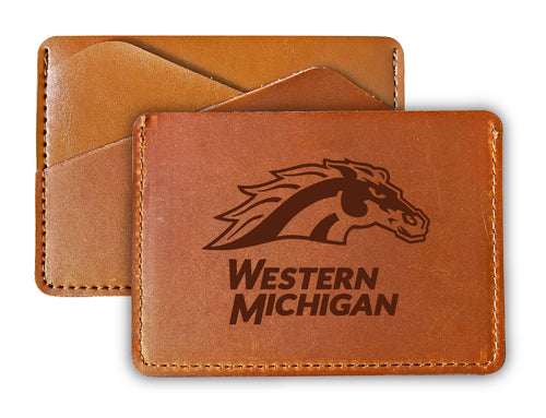 Western Michigan University Leather Card Holder Wallet Officially Licensed Collegiate Product 
