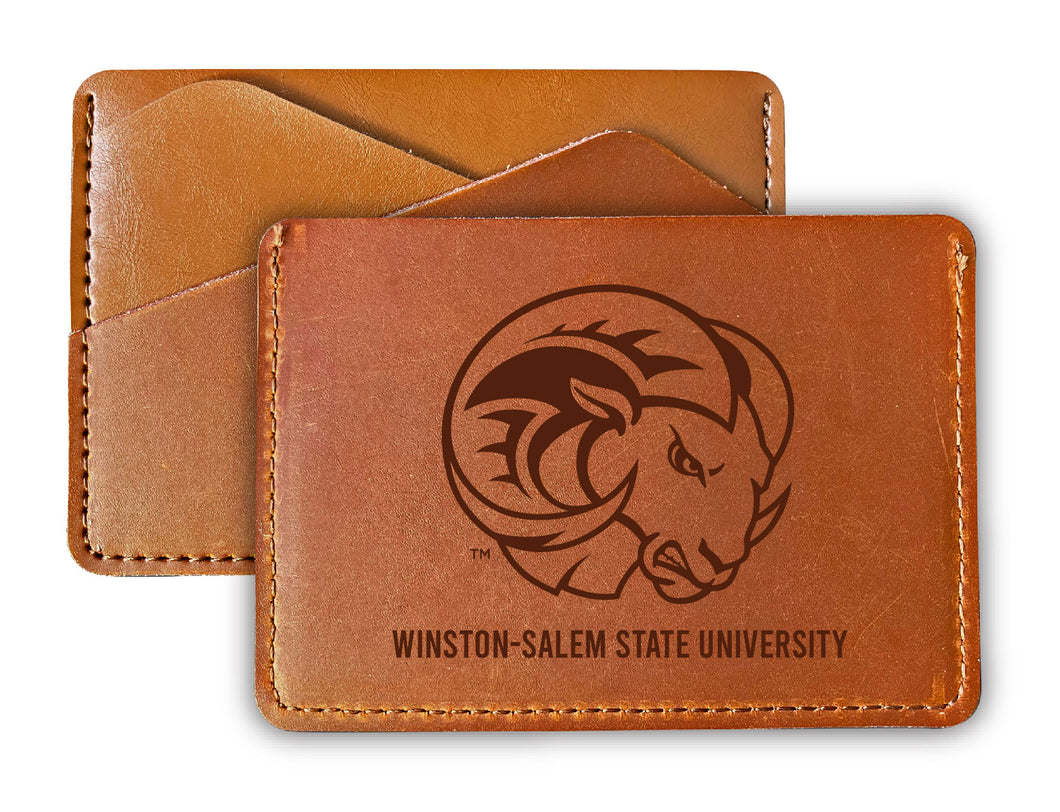 Winston-Salem State Leather Card Holder Wallet Officially Licensed Collegiate Product 