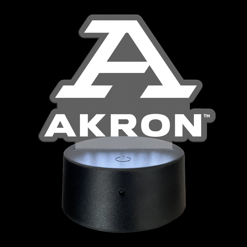 Akron Zips Acrylic LED Light Laser Cut with Remote and USB Plug in