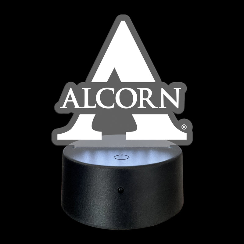 Alcorn State Braves Acrylic LED Light Laser Cut with Remote and USB Plug in
