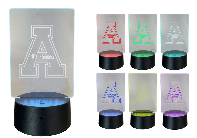Appalachian State Acrylic Color Changing LED Night Light with Remote and USB plug in Officially Licensed Collegiate Product