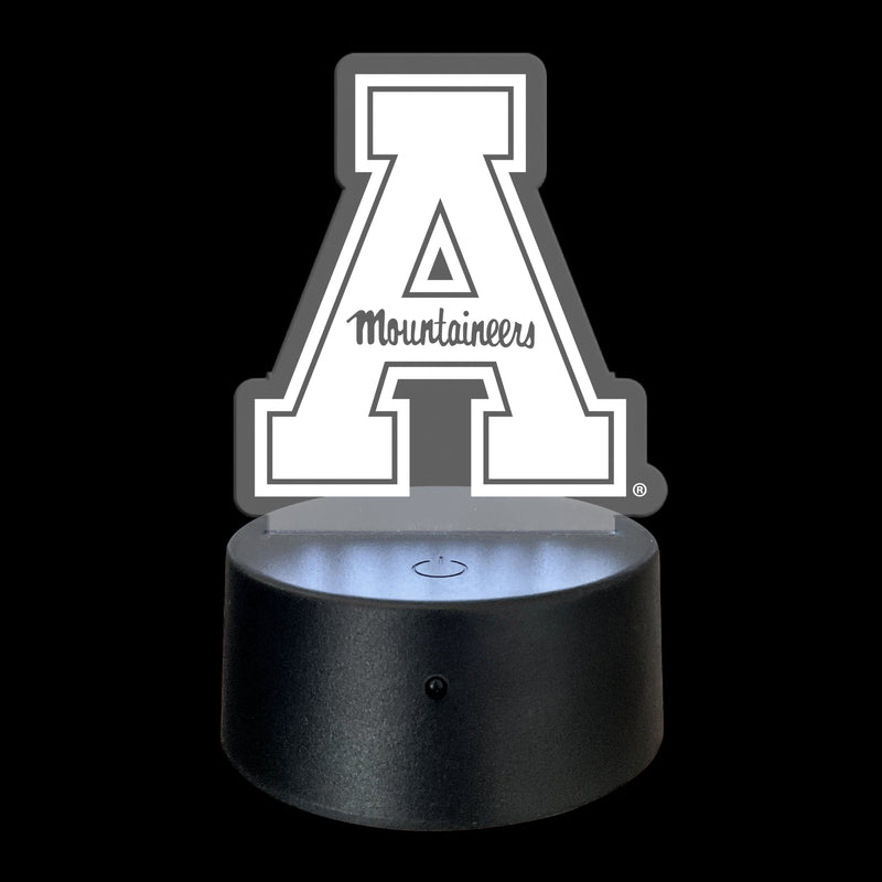 Appalachian State Acrylic LED Light Laser Cut with Remote and USB Plug in