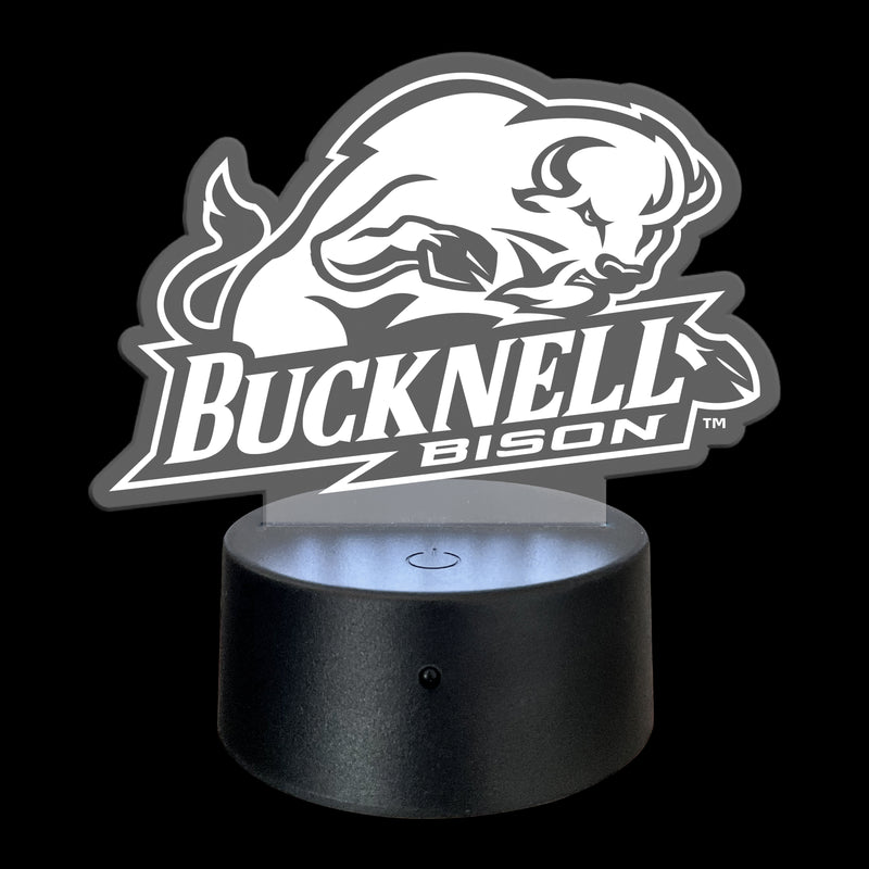 Bucknell University Bison Acrylic LED Light Laser Cut with Remote and USB Plug in