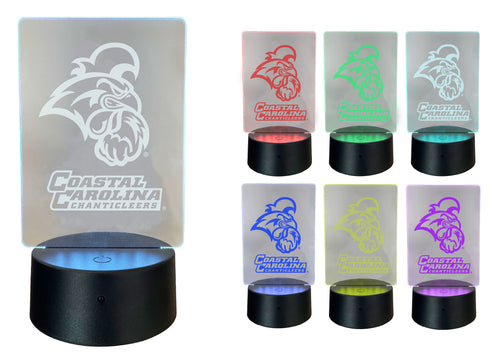 Coastal Carolina University Acrylic Color Changing LED Night Light with Remote and USB plug in Officially Licensed Collegiate Product Single