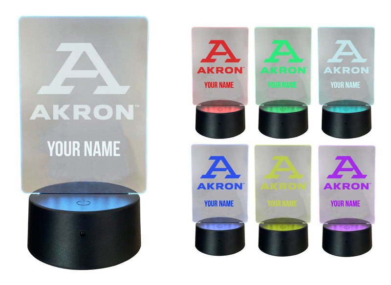 Akron Zips Officially Licensed Acrylic LED Night Light with Remote and USB Plug in 