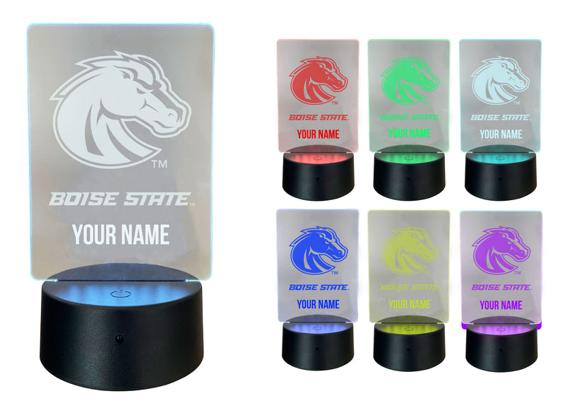 Boise State Broncos Officially Licensed Acrylic LED Night Light with Remote and USB Plug in 