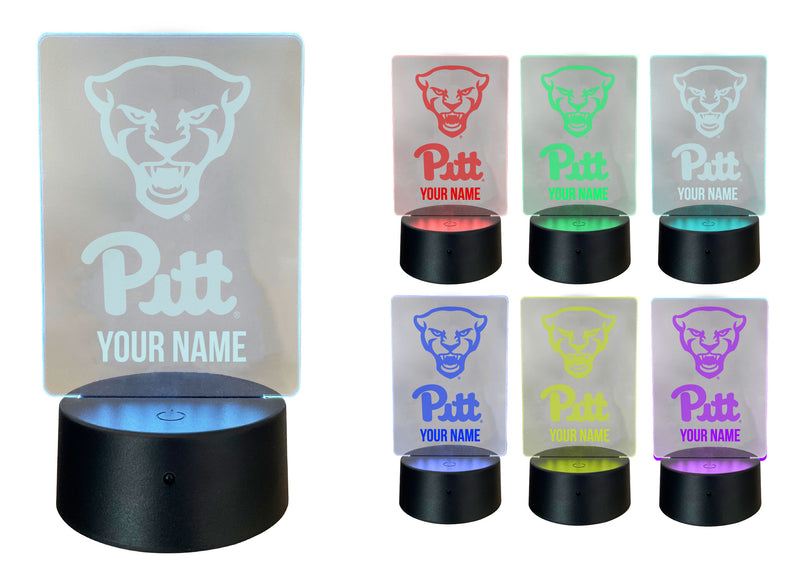Pittsburgh Panthers Officially Licensed Acrylic LED Night Light with Remote and USB Plug in 
