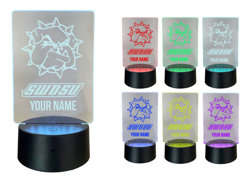 Southwestern Oklahoma State University Officially Licensed Acrylic LED Night Light with Remote and USB Plug in 