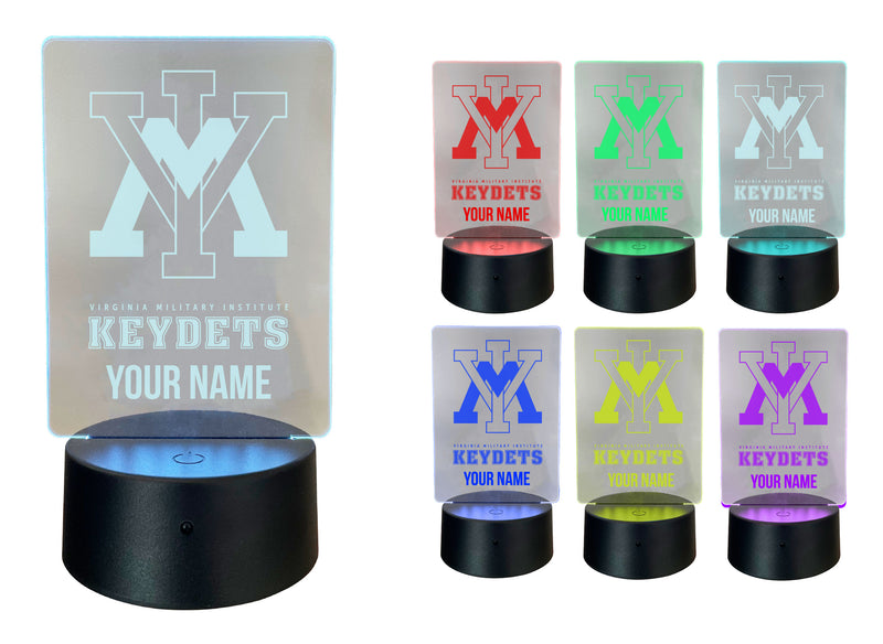 VMI Keydets Officially Licensed Acrylic LED Night Light with Remote and USB Plug in 