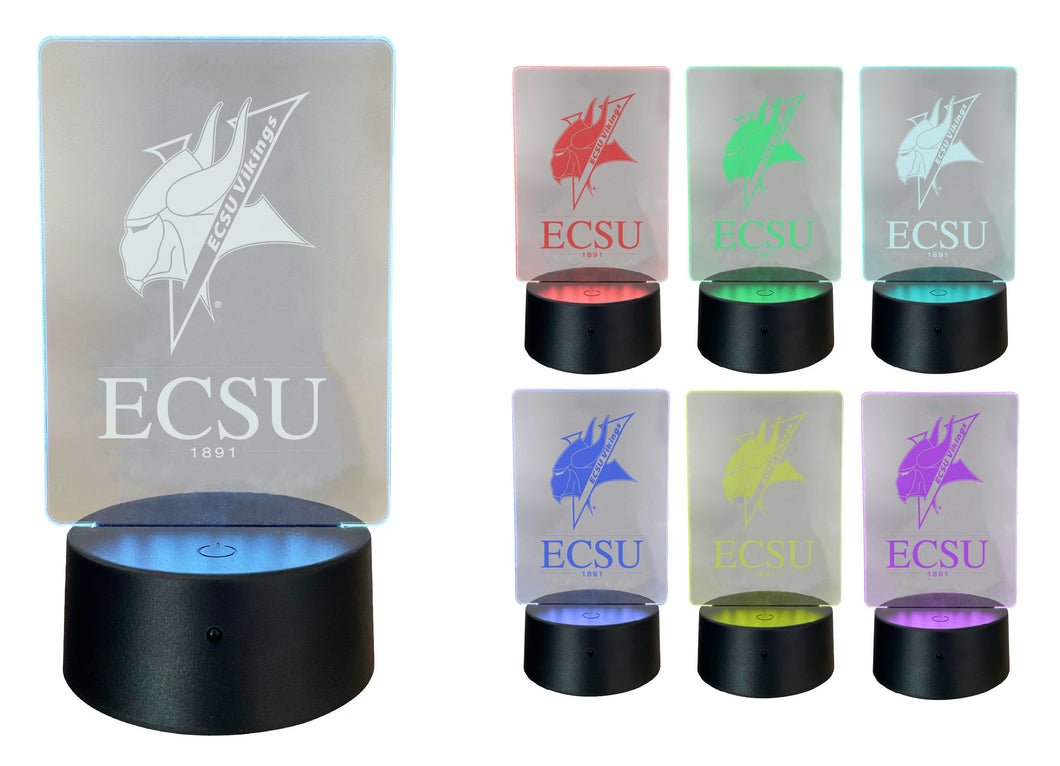 Elizabeth City State University Acrylic Color Changing LED Night Light with Remote and USB plug in Officially Licensed Collegiate Product 4-Pack