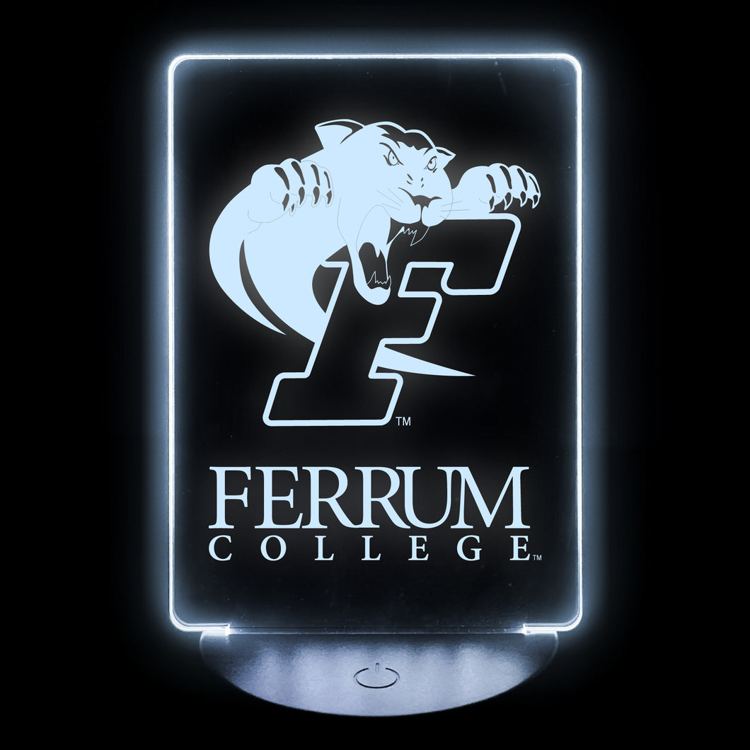 Ferrum College Acrylic Color Changing LED Night Light with Remote and USB plug in Officially Licensed Collegiate Product