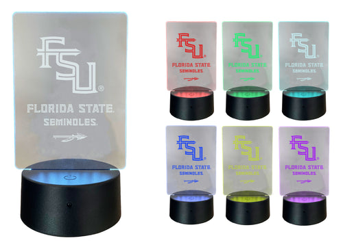 Florida State Seminoles Acrylic Color Changing LED Night Light with Remote and USB plug in Officially Licensed Collegiate Product Single