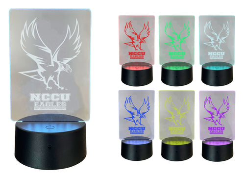 North Carolina Central Eagles Acrylic Color Changing LED Night Light with Remote and USB plug in Officially Licensed Collegiate Product Single