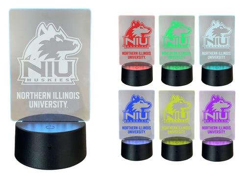 Northern Illinois Huskies Acrylic Color Changing LED Night Light with Remote and USB plug in Officially Licensed Collegiate Product 4-Pack