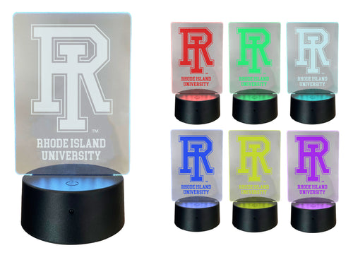 Rhode Island University Acrylic Color Changing LED Night Light with Remote and USB plug in Officially Licensed Collegiate Product 4-Pack