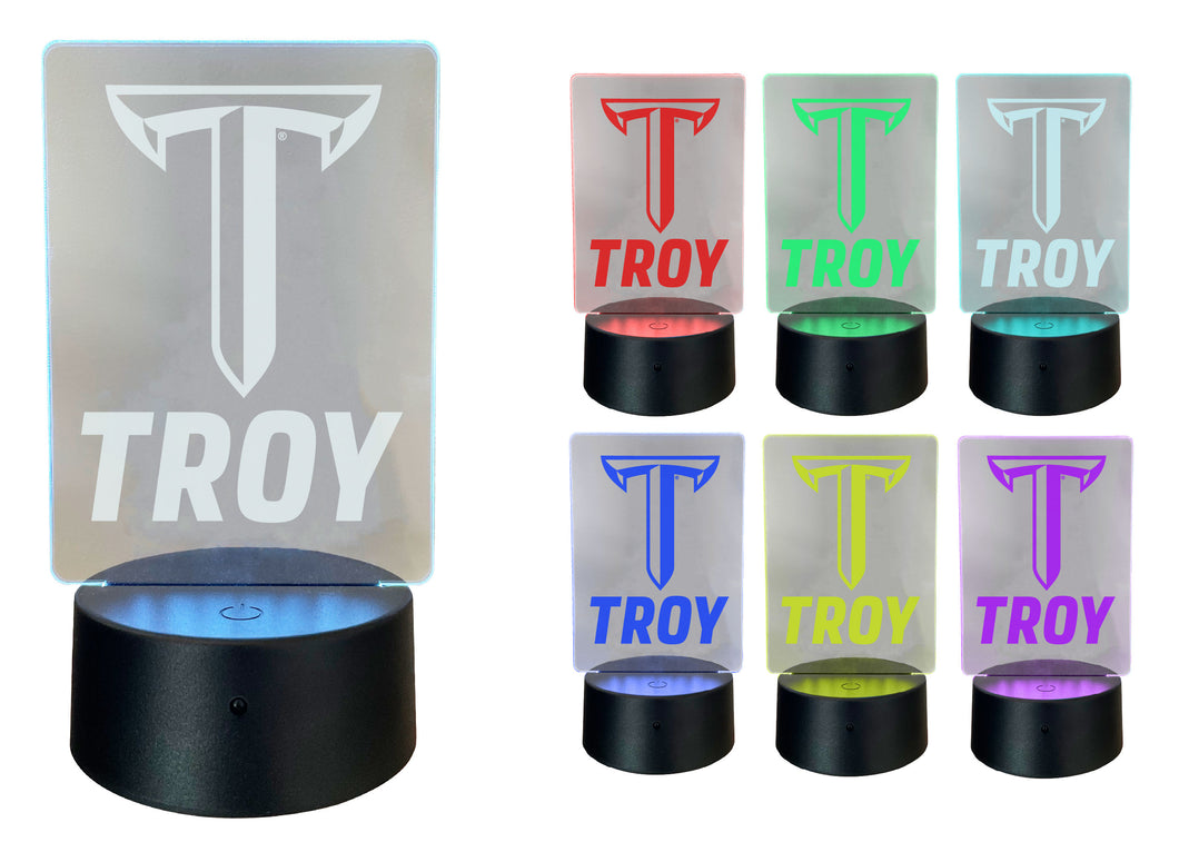 Troy University Acrylic Color Changing LED Night Light with Remote and USB plug in Officially Licensed Collegiate Product 4-Pack