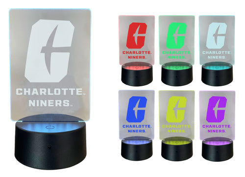 North Carolina Charlotte Forty-Niners Acrylic Color Changing LED Night Light with Remote and USB plug in Officially Licensed Collegiate Product Single