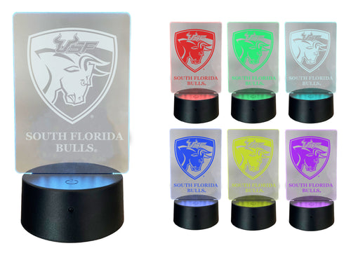 South Florida Bulls Acrylic Color Changing LED Night Light with Remote and USB plug in Officially Licensed Collegiate Product 4-Pack