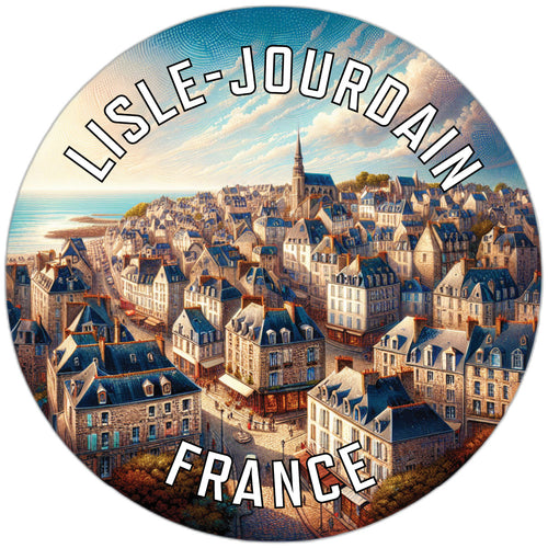 LIsleJourdain Souvenir Die Cut Flat Magnet 6-Inch
