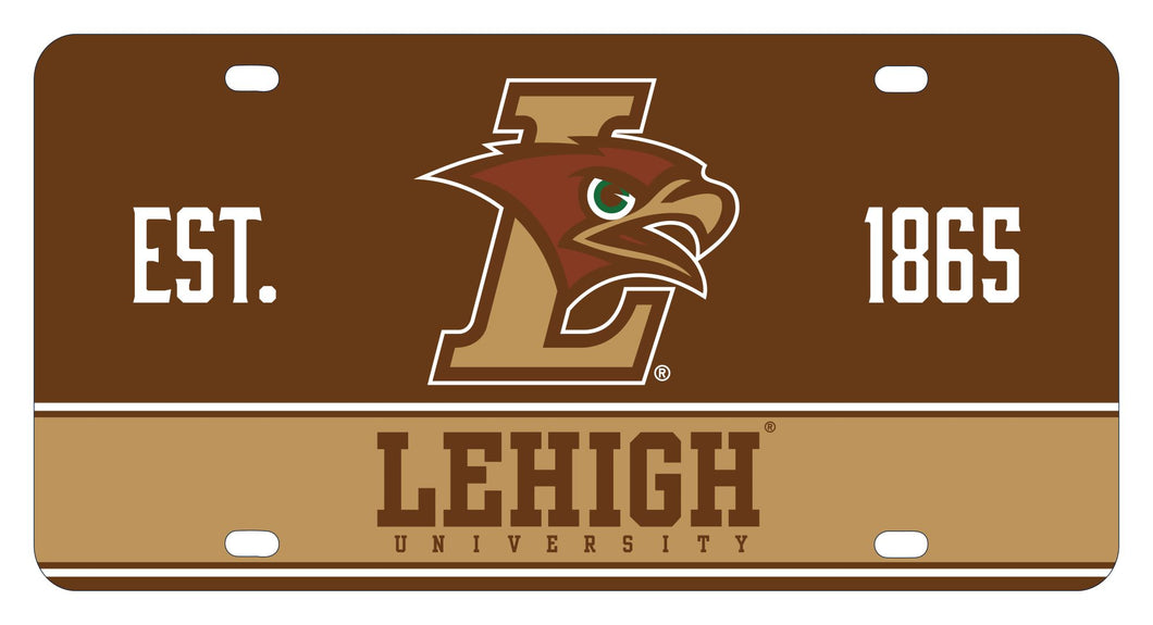 Lehigh University Mountain Hawks Metal License Plate Car Tag
