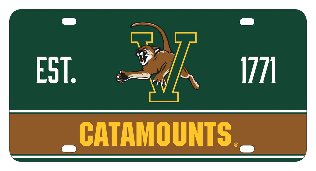 Vermont Catamounts Metal License Plate Car Tag