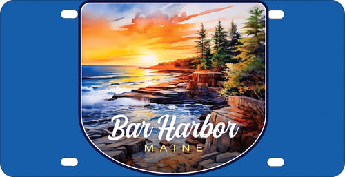 Bar Harbor Maine Design B Souvenir Metal License Plate