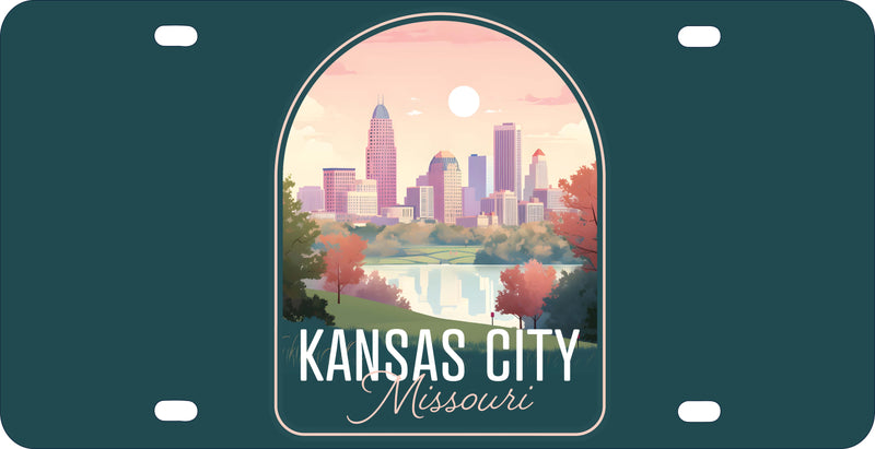Kansas City Missouri Design B Souvenir Metal License Plate