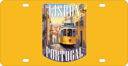 Lisbon Portugal Design A Souvenir Metal License Plate