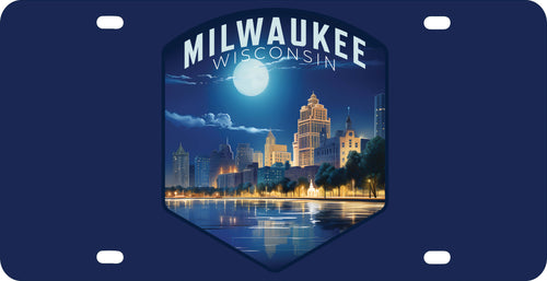 Milwaukee Wisconsin Design B Souvenir Metal License Plate 