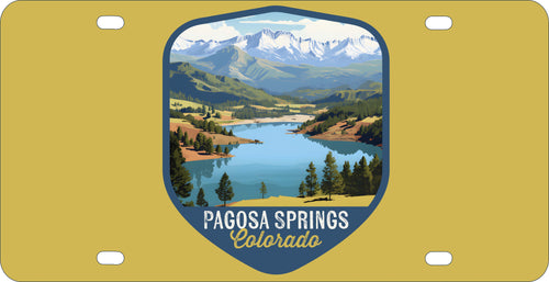Pagosa Springs Colorado Design B Souvenir Metal License Plate 