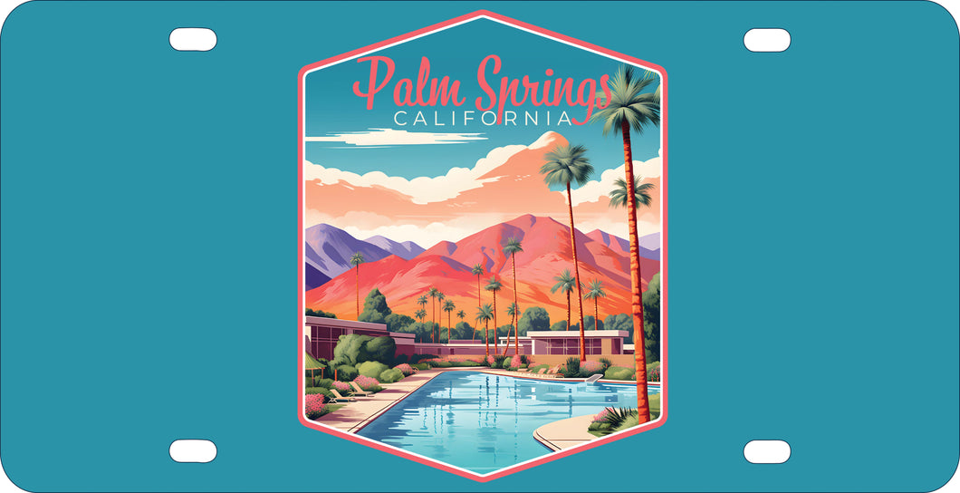 Palm Springs California Design B Souvenir Metal License Plate 