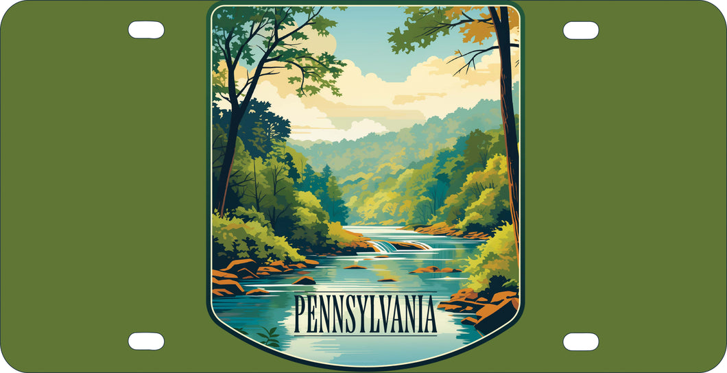 Pennsylvania Design B Souvenir Metal License Plate 