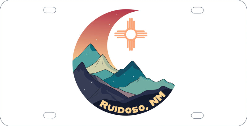 Ruidoso New Mexico Design C Souvenir Metal License Plate 