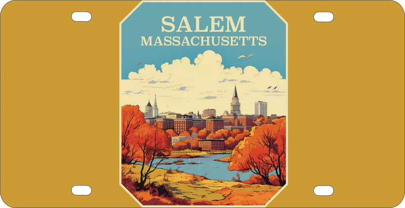 Salem Massachussettes Design A Souvenir Metal License Plate 