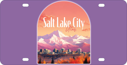 Salt Lake City Utah Design C Souvenir Metal License Plate 