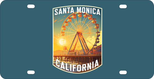 Santa Monica California Design C Souvenir Metal License Plate 