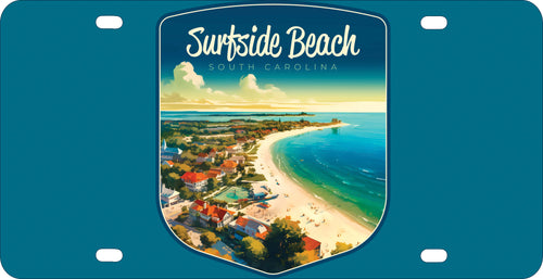 Surfside Beach South Carolina Design A Souvenir Metal License Plate 