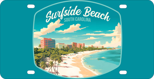 Surfside Beach South Carolina Design B Souvenir Metal License Plate 