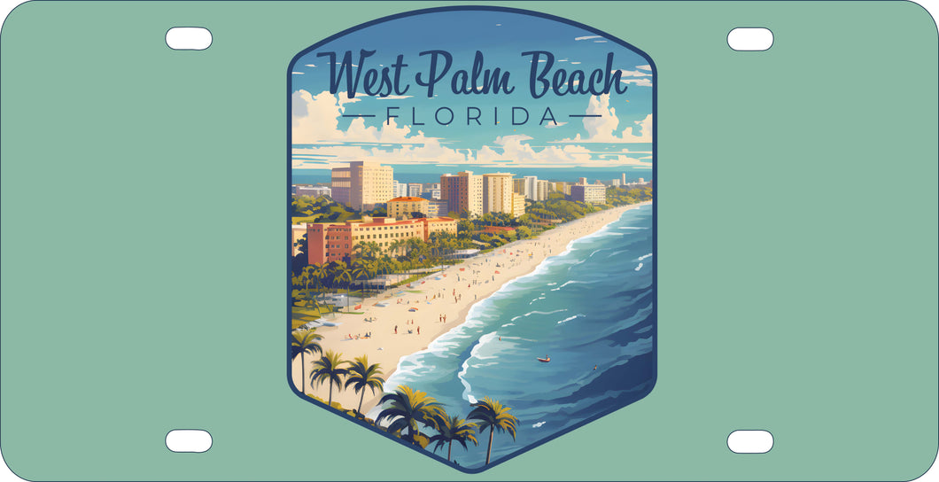 West Palm Beach Florida Design A Souvenir Metal License Plate 